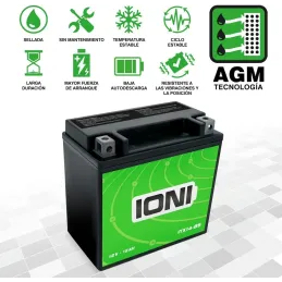 Batería AGM IONI ITX14-BS de 12 V y 12 Ah Batería AGM IONI ITX14-BS de 12 V y 12 Ah
