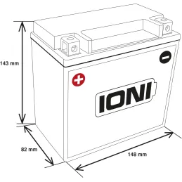 Batería AGM IONI ITX14-BS de 12 V y 12 Ah Batería AGM IONI ITX14-BS de 12 V y 12 Ah