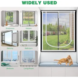 Pantalla para ventana de gato, protección para mascotas de 110 X 150 CM Pantalla para ventana de gato, protección para mascotas de 110 X 150 CM