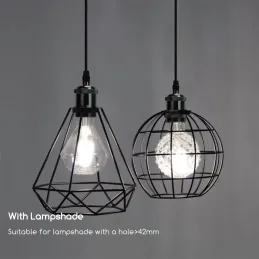 Aigostar Portalámpara de Metal Para Colgar Lámpara Aigostar Portalámpara de Metal Para Colgar Lámpara