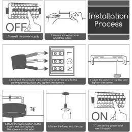 Aigostar Portalámpara de Metal Para Colgar Lámpara Aigostar Portalámpara de Metal Para Colgar Lámpara