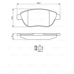Bosch BP375 - Pastillas de freno Auto, Delantero Bosch BP375 - Pastillas de freno Auto, Delantero
