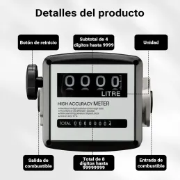 Contador de gasóleo 3 bar 19-120 l/min conexiones