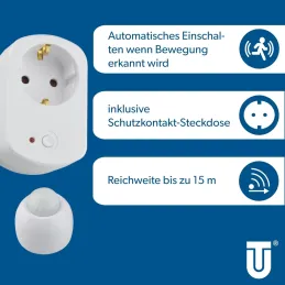 Enchufe inalámbrico para detector de movimiento, c