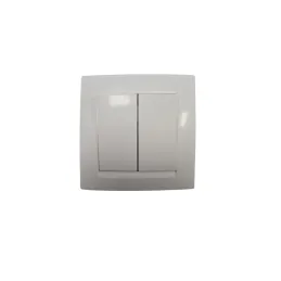 Conmutador doble serie 15 blanco