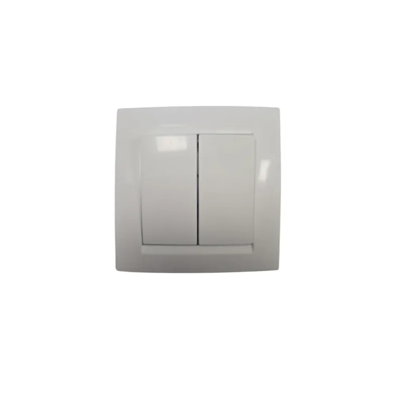 Conmutador doble serie 15 blanco Conmutador doble serie 15 blanco