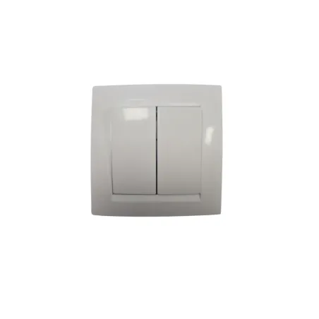 Conmutador doble serie 15 blanco
