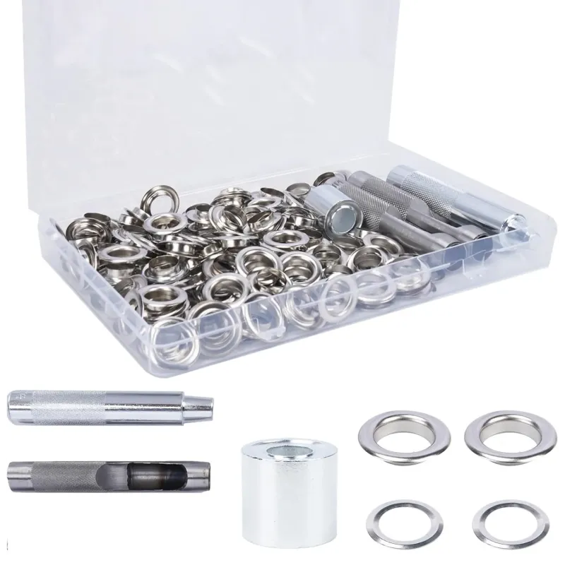 85 Sets Kit de Ojales Metalicos de 14mm
