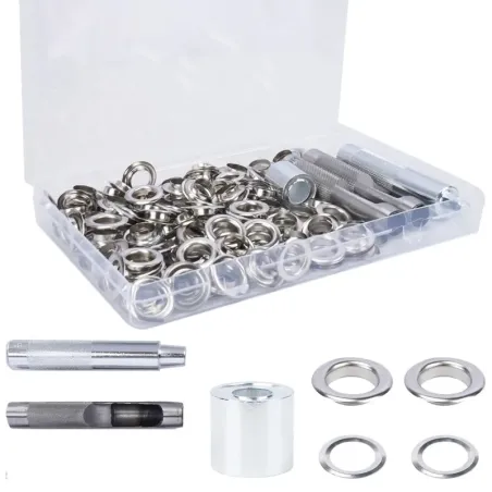 85 Sets Kit de Ojales Metalicos de 14mm