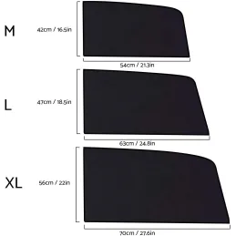 2 Pcs Parasol Coche Lateral Ventana Coche Talla L 2 Pcs Parasol Coche Lateral Ventana Coche Talla L