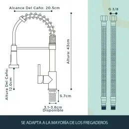 FORIOUS Grifo Cocina, Grifo Cocina Fregadero
