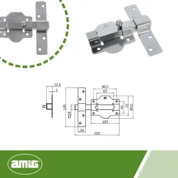 Amig - Cerrojo de Sobreponer para Puertas de Entra