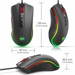 Redragon M711 Cobra Ratón Gaming, Sensor Pixart P3325 10,000 DPI, Iluminación RG Redragon M711 Cobra Ratón Gaming, Sensor Pixart P3325 10,000 DPI, Iluminación RG