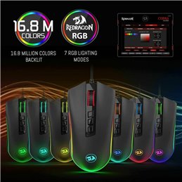 Redragon M711 Cobra Ratón Gaming, Sensor Pixart P3325 10,000 DPI, Iluminación RG Redragon M711 Cobra Ratón Gaming, Sensor Pixart P3325 10,000 DPI, Iluminación RG