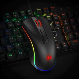 Redragon M711 Cobra Ratón Gaming, Sensor Pixart P3325 10,000 DPI, Iluminación RG