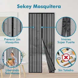 Sekey 80x205 cm Cortina Magnética de Puerta Sekey 80x205 cm Cortina Magnética de Puerta