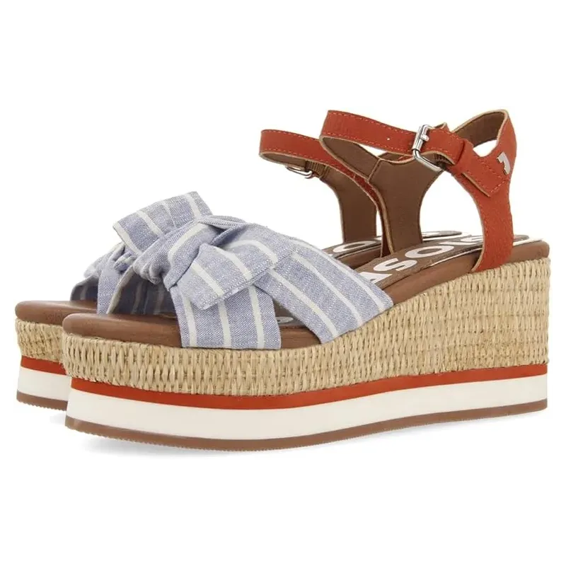 GIOSEPPO Sandalias DE CUÑA Azules con Detalle DE L GIOSEPPO Sandalias DE CUÑA Azules con Detalle DE L
