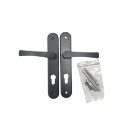 Manilla de puerta para cilindro perfilado .Negra