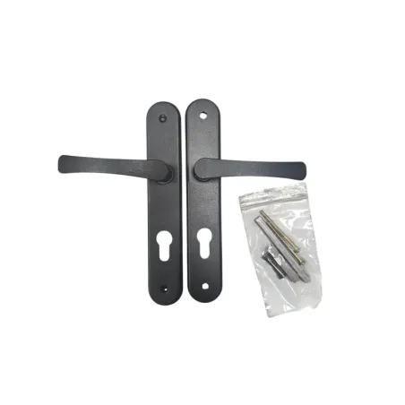 Manilla de puerta para cilindro perfilado .Negra