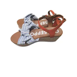 GIOSEPPO Sandalias DE CUÑA Azules con Detalle DE L GIOSEPPO Sandalias DE CUÑA Azules con Detalle DE L