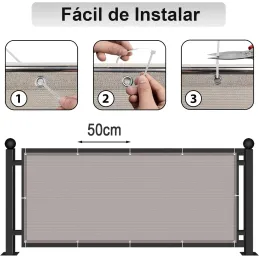 AXT SHADE Pantalla Privacidad Balcón 80x600cm Impe AXT SHADE Pantalla Privacidad Balcón 80x600cm Impe