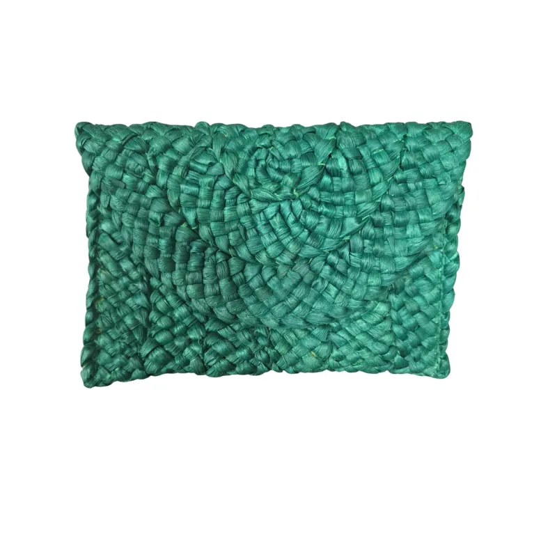 Bolso de Mano de Paja para Mujer. Verde Bolso de Mano de Paja para Mujer. Verde