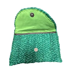 Bolso de Mano de Paja para Mujer. Verde Bolso de Mano de Paja para Mujer. Verde