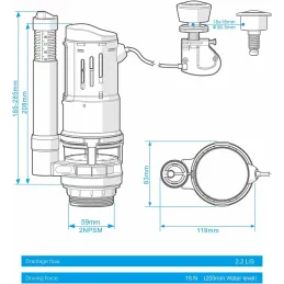 Ibergrif, M20522 Mecanismo de Descarga de Cisterna Ibergrif, M20522 Mecanismo de Descarga de Cisterna