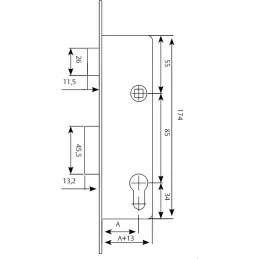 Tesa Assa Abloy 421028SSI Cerradura Monopunto Tesa Assa Abloy 421028SSI Cerradura Monopunto