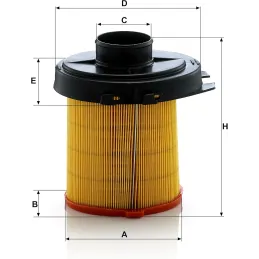 MANN-FILTER C 1468 Filtro de aire MANN-FILTER C 1468 Filtro de aire