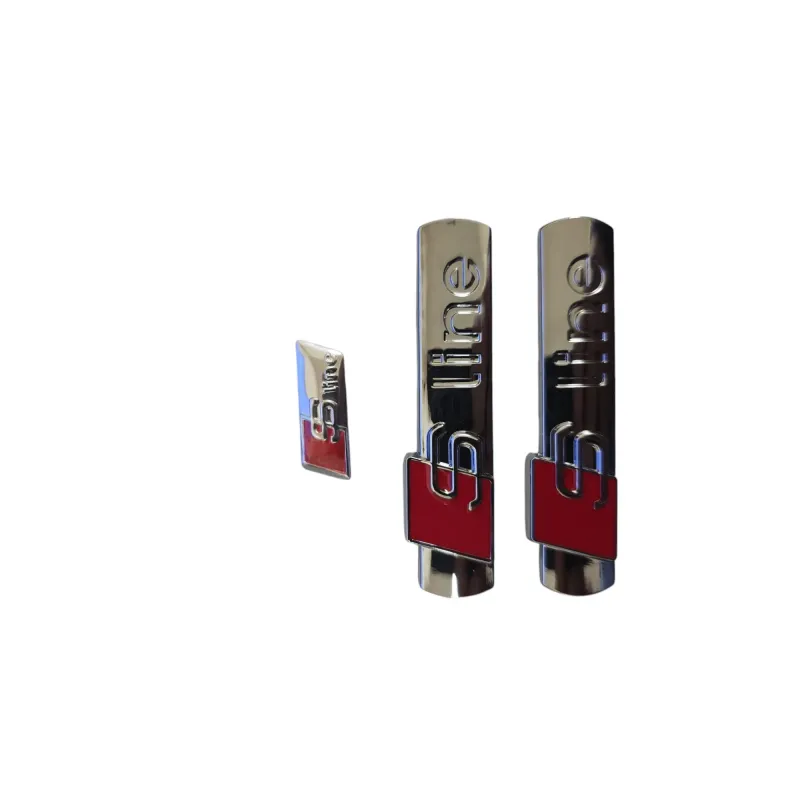 Juego de 2 logo s-line para Audi + 1 Logo Volante Juego de 2 logo s-line para Audi + 1 Logo Volante