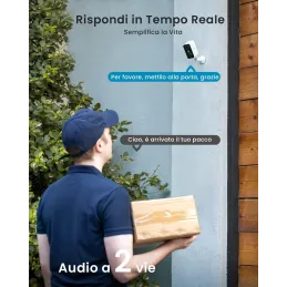 ieGeek Cámara Wi-Fi 2K para Interior/Exterior, bat