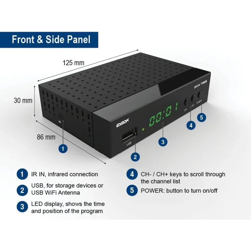 EDISION PICCO T265, 2024 Nuevo Espa?l TDT Decodif