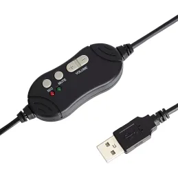 Auriculares USB Amazon Basics con micrófono y función de silencio