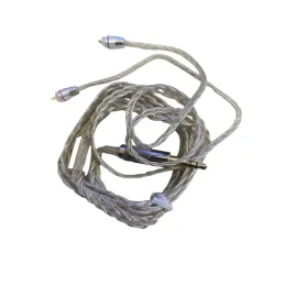 KZ Actualizado 2 Pin Silver Plate Cable De Reemplazo ZST ED12 Quad Driver Auriculares, 0.75mm
