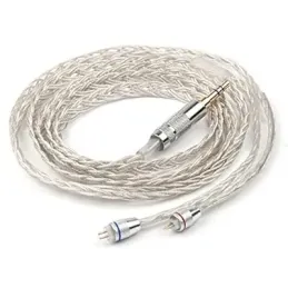 KZ Actualizado 2 Pin Silver Plate Cable De Reemplazo ZST ED12 Quad Driver Auriculares, 0.75mm