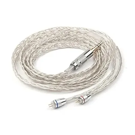 KZ Actualizado 2 Pin Silver Plate Cable De Reemplazo ZST ED12 Quad Driver Auriculares, 0.75mm