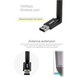 ZAPO W88 RTL8188 150 Mbps Wireless USB Adaptador de Red WiFi Receptor transmisor
