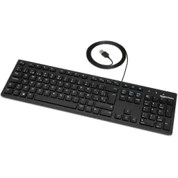 Amazon Basics Teclado con Cable USB y Base Fina, d