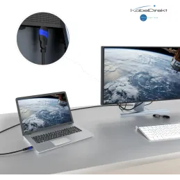 KabelDirekt – Cable DisplayPort 4K/60Hz – 5 m – inmunidad contra interferencias