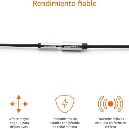 Amazon Basics Cable alargador de Auxiliar audio es