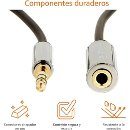 Amazon Basics Cable alargador de Auxiliar audio es
