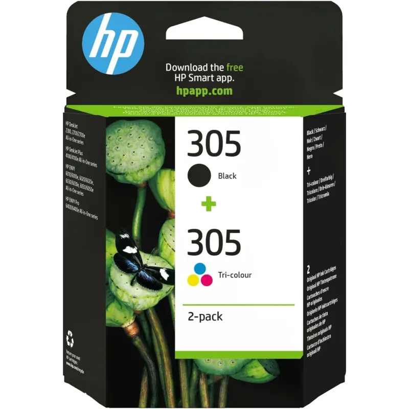 HP 305 6ZD17AE Pack de 2 Cartuchos de Tinta