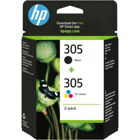 HP 305 6ZD17AE Pack de 2 Cartuchos de Tinta