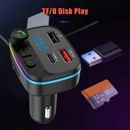 Transmisor Radio FM bluetooth coche, adaptador de