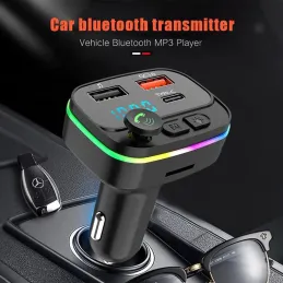 Transmisor Radio FM bluetooth coche, adaptador de