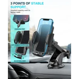 Hoppac Soporte Movil Coche, Sujeta Moviles para Salpicadero