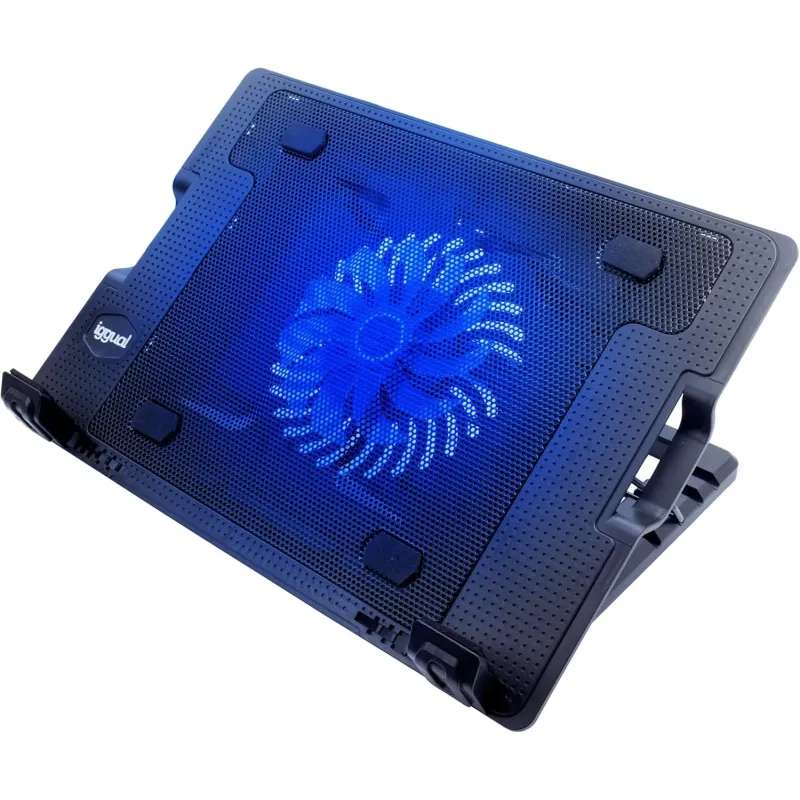 iggual – Base Refrigeradora Portátil de hasta 17” con 1 Ventilador Ultra Silencioso