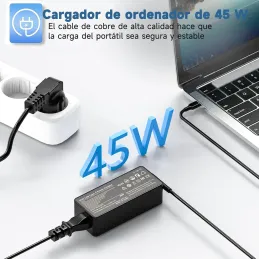 Cargador USB-C 45W 20V 2.25A Compatible con Lenovo