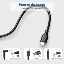 Cargador USB-C 45W 20V 2.25A Compatible con Lenovo